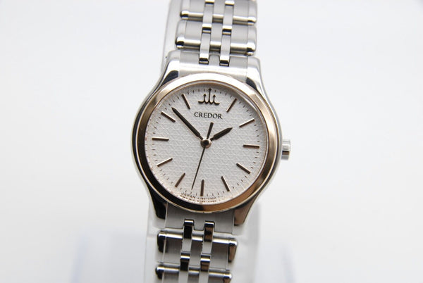 【 Near MINT+++ 】 SEIKO Credor 4J85-0A20 25mm White Dial Quartz Women's Watch